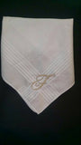 Personalized embroidered monogrammed men's handkerchief set of 3