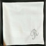 Personalized embroidered monogrammed men's handkerchief set of 3