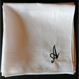 Personalized embroidered monogrammed men's handkerchief set of 3