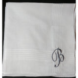 Personalized embroidered monogrammed men's handkerchief set of 3