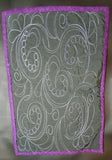 18" doll quilt, purple quilt, reversible doll quilt, security blanket