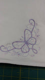embroidered purple butterfly tea towel, kitchen decor, Christmas gift, Mother's day gift, birthday gift, kitchen towel, stocking stuffer