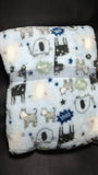 Personalized blue elephant baby lovey and blanket 2-piece set, custom new baby boy gift, birthday gift, baby shower gift, Christmas gift