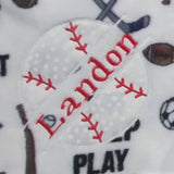 personalized sports throw blanket, football blanket, soccer blanket, baseball blanket, sports mom, Christmas gift, stadium blanket, birthday