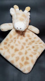 personalized baby giraffe lovey security blanket with rattle in the head, custom embroidered new baby gift, baby shower gift, Christmas gift