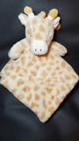 personalized baby giraffe lovey security blanket with rattle in the head, custom embroidered new baby gift, baby shower gift, Christmas gift