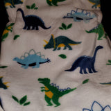 personalized throw blanket, monogrammed throw blanket, custom blanket, blue green dinosaur blanket, birthday gift, Valentine's day gift