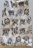Personalized dog throw blanket, custom monogrammed black and white throw blanket, birthday gift, Christmas gift, gifts for him or her