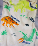 personalized dinosaur throw blanket, monogrammed girl/boy blanket, custom dinosaur blanket, birthday gift, Christmas gift