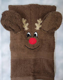Christmas reindeer bathroom decor, reindeer hand towel, woodland animal towel, stocking stuffer, Christmas gift, fun bathroom decor
