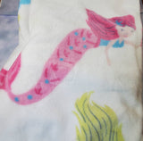 mermaid throw blanket, personalized custom monogrammed mermaid throw blanket, birthday gift, Christmas gift, mermaid ocean nautical blanket