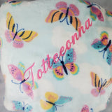 personalized butterfly throw blanket, custom monogrammed blanket, birthday gift, Mother's day gift, gifts for her, Valentine's gift