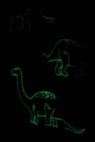 personalized glow in the dark dinosaur throw blanket, monogrammed boy/girl blanket, blue / green dinosaurs, birthday gift, Valentine's gift