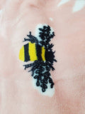 bee and daisy personalized custom monogrammed throw blanket, birthday gift, Christmas gift, bee gift, gifts for her, Valentine's day gift