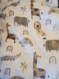 personalized baby blanket, elephant animal lovey security blanket and fleece blanket 2-piece set, custom baby shower gift, Christmas gift