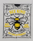 embroidered bee tea towel, Bee kind, bee positive, bee grateful, beelieve in yourself, stocking stuffer, birthday gift, Christmas gift