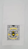 embroidered bee tea towel, Bee kind, bee positive, bee grateful, beelieve in yourself, stocking stuffer, birthday gift, Christmas gift