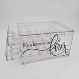 Reusable egg carton with funny sayings, plastic egg carton, 40 count egg holder, fresh egg holder, Christmas gift, kitchen organizer