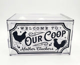 Reusable egg carton with funny sayings, plastic egg carton, 40 count egg holder, fresh egg holder, Christmas gift, kitchen organizer