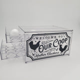 Reusable egg carton with funny sayings, plastic egg carton, 40 count egg holder, fresh egg holder, Christmas gift, kitchen organizer