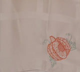 sunflower pumpkin brown eco friendly reusable embroidered cloth napkins, formal or everyday dining, fall decor, set of 4