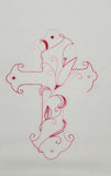 Cross embroidered tea towel, Easter kitchen decor, Mother's day gift, Cross kitchen towel, Christian kitchen decor, Easter kitchen tea towel