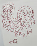 Rooster Tea towel embroidered, rooster kitchen towel, housewarming, Mother's Day gift, birthday gift, Christmas gift, Rooster kitchen decor