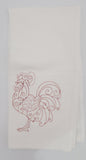 Rooster Tea towel embroidered, rooster kitchen towel, housewarming, Mother's Day gift, birthday gift, Christmas gift, Rooster kitchen decor