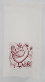 Hen Tea towel embroidered, hen kitchen towel, housewarming, Mother's Day gift, birthday gift, Christmas gift, stocking stuffer