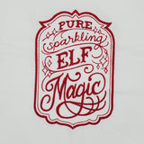 Embroidered Christmas Tea towel, Pure sparkling elf magic kitchen towel, housewarming, stocking stuffer, birthday gift, Christmas gift