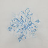 snowflake embroidered cloth napkin, eco friendly reusable white fall embroidered cloth napkins, set of 2, winter snowflake table decor
