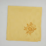 Variety set of eco friendly reusable embroidered formal cloth napkins, set of 8 total, Christmas tree, sunflower, pumpkin, snowflake, fall