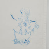 Snowman with Christmas stocking kitchen Tea towel embroidered, housewarming, Valentine Day gift, birthday / Christmas gift, stocking stuffer