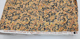 blue and gold cotton fabric, Gypsy Princess by Hoffman California, quality quilters cotton fabric, fall fabric, sold by the yard