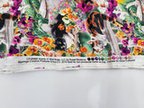 cat and flower fabric, Wild Wings by Susan Bourdet, quality quilters cotton fabric, cat fabric, flower fabric, sold by the yard