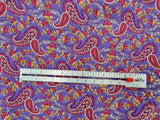 purple and raspberry paisley cotton fabric, Giselle classically home by Marianne Elizabeth 2011 RJR Fabrics, quality quilters cotton fabric
