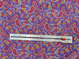 purple and raspberry paisley cotton fabric, Giselle classically home by Marianne Elizabeth 2011 RJR Fabrics, quality quilters cotton fabric