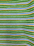 striped green cotton fabric, Untamed Melody Scott Gustafon licensed to Wilmington Prints, quality quilters fabric, sold by the yard