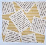 Wedding March music cotton fabric, Honeymoon Cottage by Gloria Parsons for Blue Hill Patt#7253, quality quilters cotton fabric sold by yard