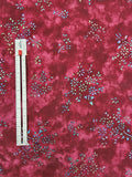 Maroon with raised multi-colored sparkle flower cotton quilters fabric, 2002 Clearwater fabrics, quality floral fabric, sold by the yard