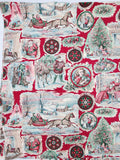 Nutcracker Christmas fabric, Yuletide by Jinny Beyer for RJR Fashion Fabrics, quality quilters cotton fabric, snowman / snowflake fabric