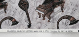 grey musical instrument quality quilters cotton fabric, Classical Music by Jeffrey Marc for Print Concepts Patt# 3338, 54 inches total