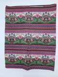 pink, brown, and green floral quality quilters cotton fabric, Jinny Beyer for MR RJR fashion fabrics, striped with pink and purple flowers