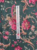 green and pink floral basket scroll quality cotton quilters fabric, The Way We Were by Jinny Beyer for RJR Fashion Fabrics, sold by the yard