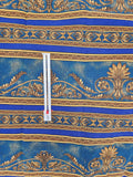 blue and gold scroll cotton fabric, White Nights by Jinny Beyer 2008 RJR fabrics, quality quilters cotton fabric, fall fabric