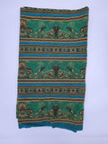 green, teal and gold scroll cotton fabric, White Nights by Jinny Beyer 2008 RJR fabrics, quality quilters cotton fabric,