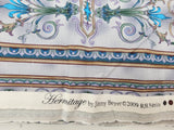 purple and blue cotton fabric, Hermitage by Jinny Beyer 2009 RJR fabrics, quality quilters cotton fabric, striped and scroll fabric