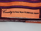 purple, orange, raspberry cotton fabric, Coventry by Jinny Beyer 2008 RJR fabrics, striped quality quilters cotton fabric by the yard