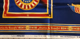 Americana fabric panel with eagles and other American symbols, Susan Stamiljo for Robert Kaufman People's House Screen Print D# 12046