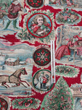 Nutcracker Christmas fabric, Yuletide by Jinny Beyer for RJR Fashion Fabrics, quality quilters cotton fabric, snowman / snowflake fabric